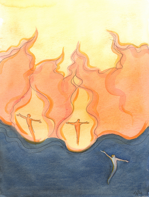 Married people should help each other to become holy so that they do not spend Eternity separated, with only one going to Heaven, 2003 (w/c on paper)