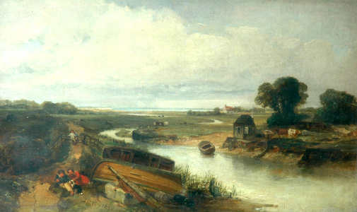 A tidal river, 1849 (oil on canvas)