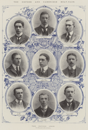 The Oxford and Cambridge Boat-Race, the Oxford Crew (litho)