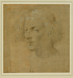 Portrait of a young man with skullcap …