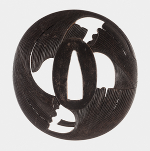 Tsuba: Leaves, c.1800 (Iron)