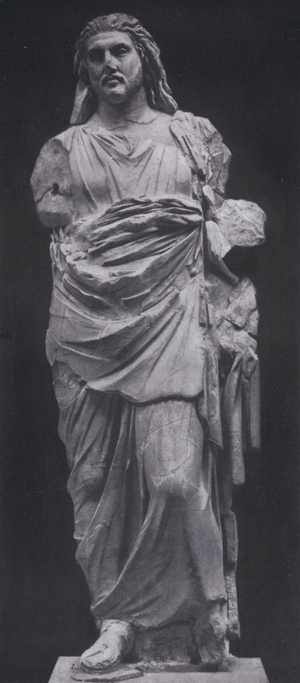 Colossal Statue of Mausolos, London, British Museum (b/w photo)