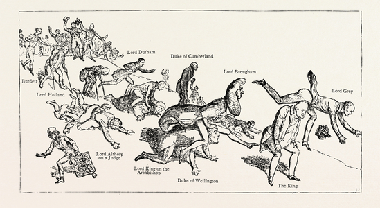 Parliamentary Elections and Electioneering in the Old Days: J. Doyle: Leap-Frog Down Constitution Hill, April 13, 1831