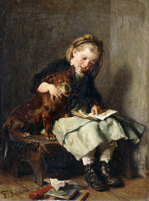 The Best Friends; Die Herzensfreunde,  (oil on panel)