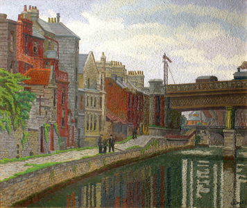 Old Houses, Bath, 1927 (oil on canvas)