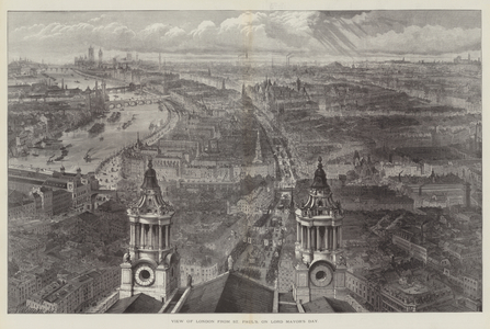 View of London from St Paul's, on Lord Mayor's Day (engraving)