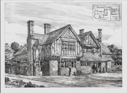 Hunting Lodge, Winchfield, Hants (engraving)