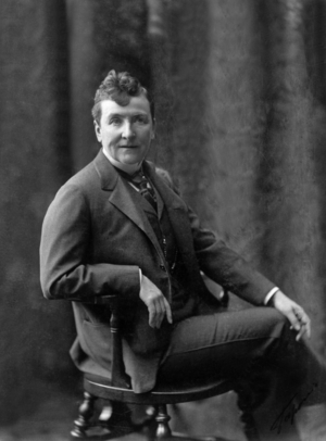 ane Dieulafoy (1844-1920) French woman explorer and archeologist wearing man's suit, c. 1890