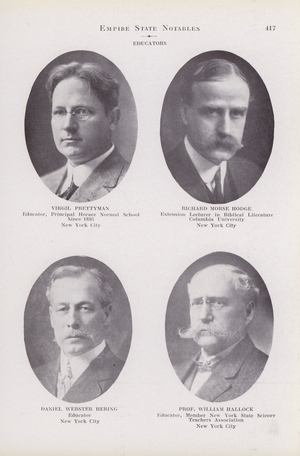 Virgil Prettyman; Richard Morse Hodge; Daniel Webster Hering; Prof William Hallock (b/w photo)
