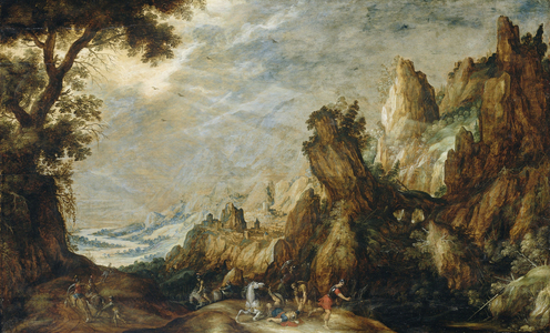 Landscape with Conversion of Saint Paul, 1600-1625 (oil on panel)
