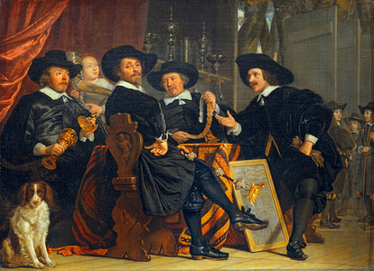 Les chefs de la confrerie des arbaletriers de saint Sebastien, appartenant à la Garde civique d' Amsterdam …