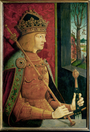 Emperor Maximilian I (painting on wood)