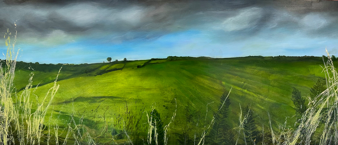 'English landscape',2023,(acrylic on board)