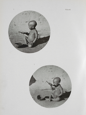Self help.
A baby eating.