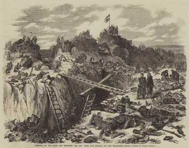 Removal of the Dead and Wounded the Day after the Assault on the Malakhoff (engraving)
