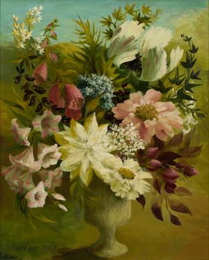 Spring Flowers, 1947 ( oil on board)