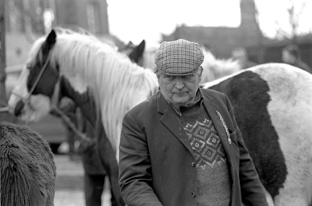 Horse dealers in Smithfield horse market, Dublin, Ireland, 90s