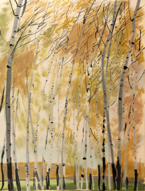 Landscape, 1965 (gouache on paper)