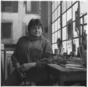 Gicca (artist), mid 1950's (b/w photo)