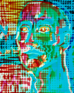 #2 of Blue/Red Head, 1997 (computer graphics)