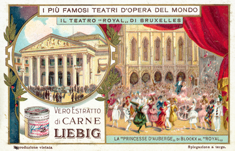Theatre Royal de la Monnaie, Brussels (chromolitho)