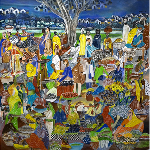 Village market, India (painting)