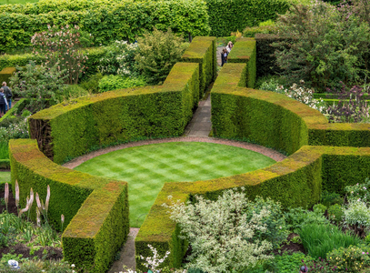 Rondel in the Rose Garden at Sissinghurst Castle, Kent, 2014 (colour photograph)