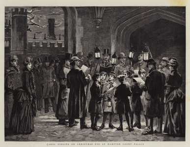 Carol Singing on Christmas Eve at Hampton Court Palace (engraving)