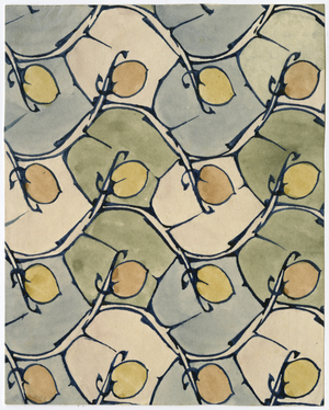Buds and leaves design (w/c on paper)

