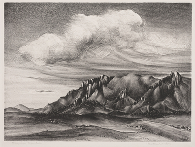 Cheyenne Mountains (litho)
