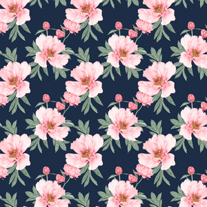 Peony pattern dark, 2020 (graphite pencil & digital)
