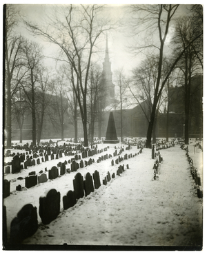 Old Granary Burying Ground Boston, USA, c.1902-10 (gelatin silver photo)