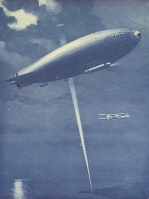 Night flying (colour litho)