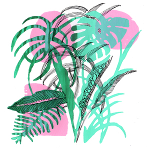 Tropical Plants, 2018 (screenprint)