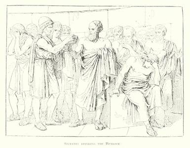 Socrates drinking the Hemlock (litho)