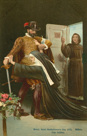 Mercy, Saint Bartholomew's Day, 1572 (chromolitho)