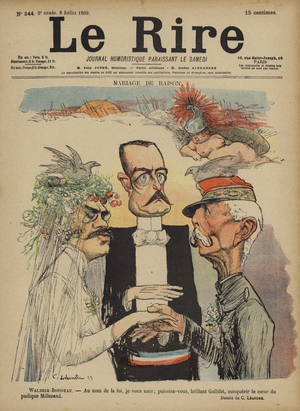 Illustration for Le Rire (colour litho)