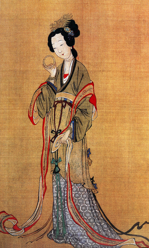 Detail from the painting 'Beauties in History' (print)