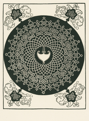 Knot with heart-shaped centre-piece and angular pattern, 1507 (woodcut)