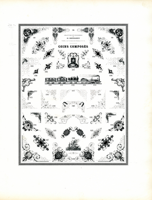 Illustrated Frame Corners with Figurative Motifs (print)