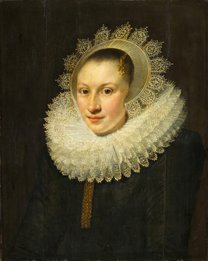 Portrait of a Young Woman (oil on wood)