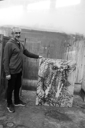Portrait of Christophe Maunoury (b/w photo, March 21, 2021)