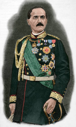 Luigi Federico Menabrea (1809-1896), Italian statesman, Portrait (colour engraving)