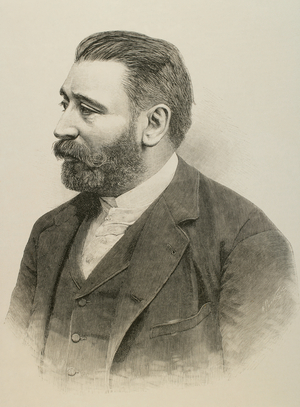 Aureliano Linares Rivas (1841-1903). Engraving.