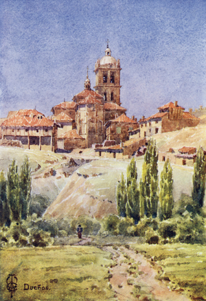 Northern Spain: Duenas (colour litho)
