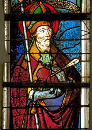 Window depicting Saint Augustine (stained glass)