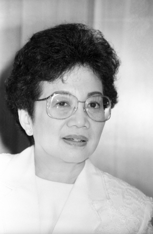 President Corazon Aquino (Philippines) during a visit to Bonn..., 1989 (photo)