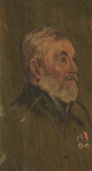 Portrait of H. Fussell, L.T.C., c. 1920 (oil on panel)