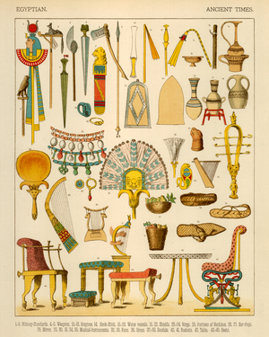 Egyptian Costumes (colour litho)