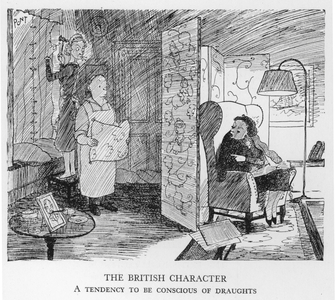 The British Character, A tendency to be conscious of draughts (litho)